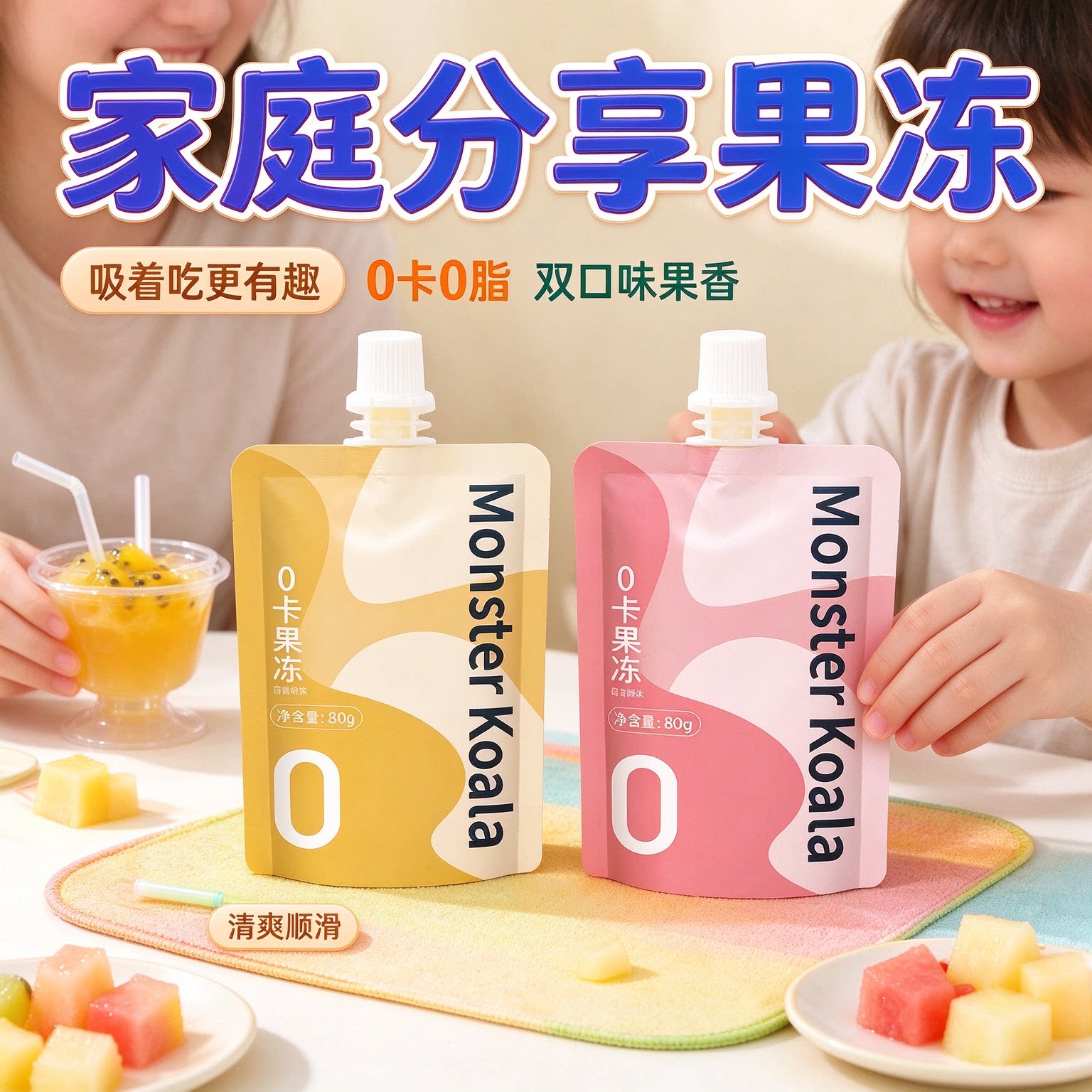 蒟蒻果冻0卡0糖儿童网红代餐轻食吸吸开袋即食健身办公室宿舍