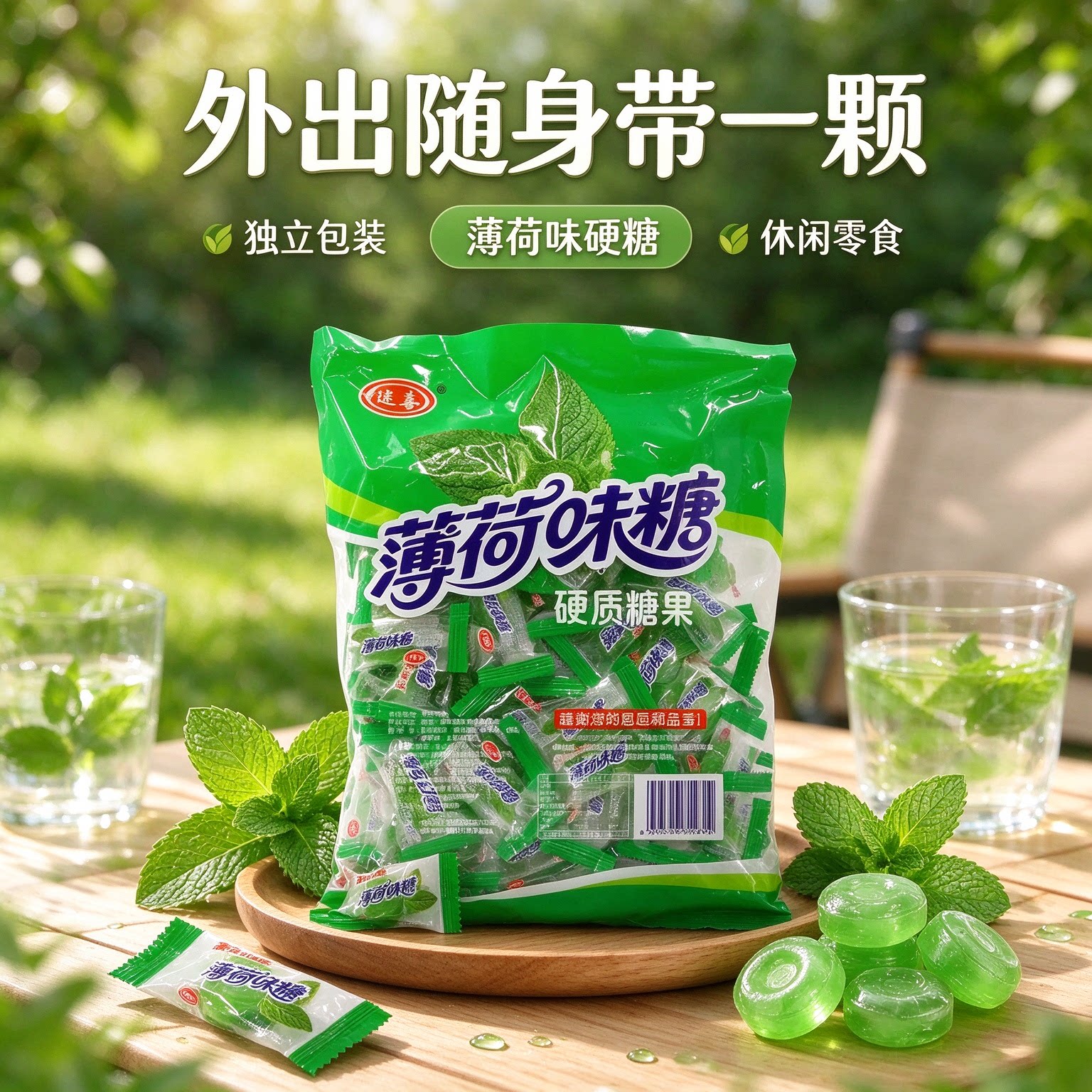 薄荷糖独立小包装休闲传统糖果口气清新下午茶老式办公室清爽糖果
