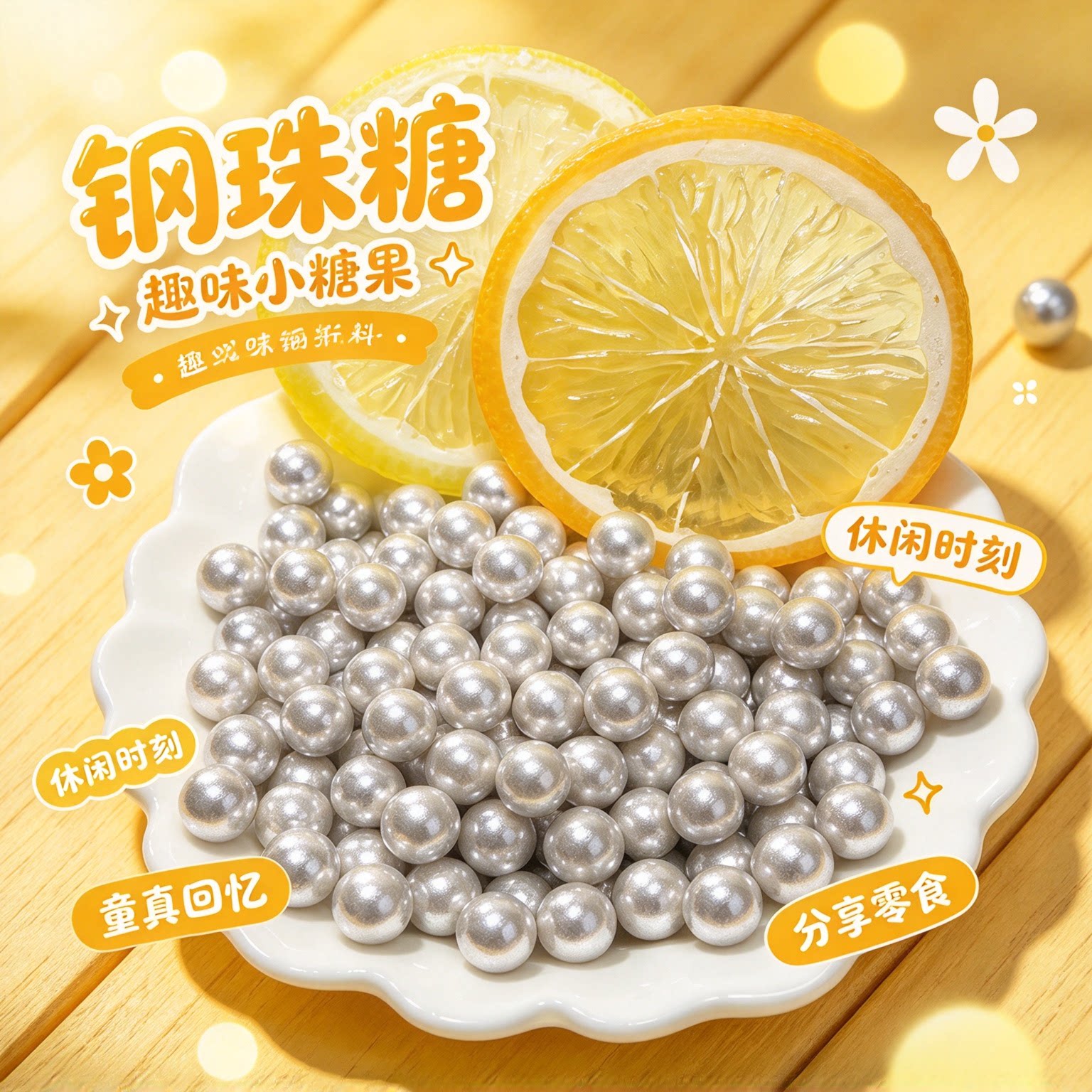 钢珠糖可乐味可食用生日礼物小银珍薄荷日本烘焙糖网红儿童糖果