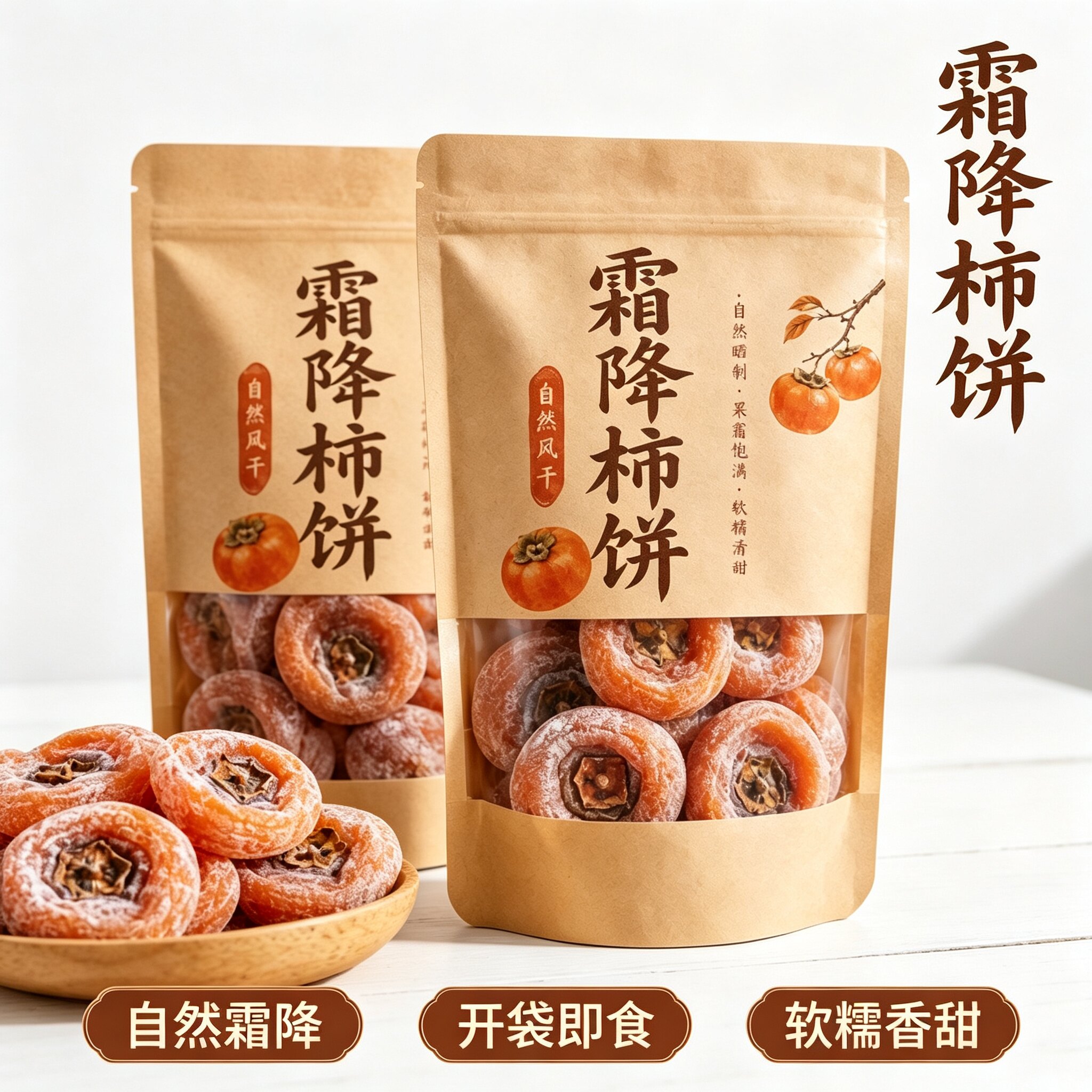 柿子饼广西桂林恭城流心农家开袋即食柿饼非陕西富平网红小零食