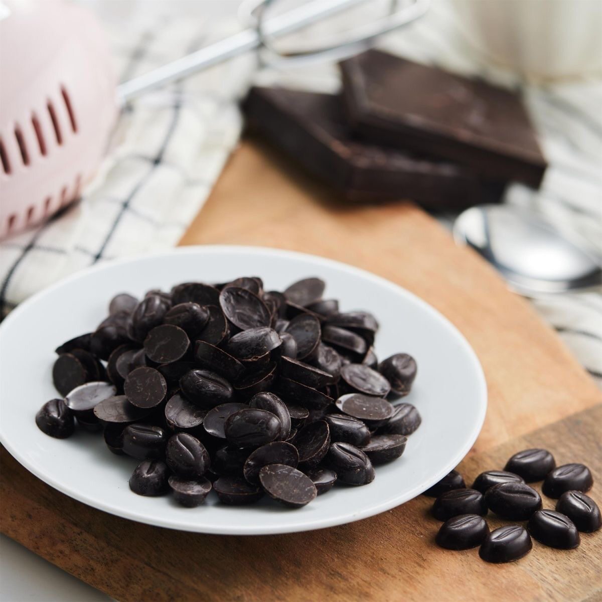 黑巧克力豆盒装纯可可脂无蔗糖网红健身生酮烘焙（代可可脂）