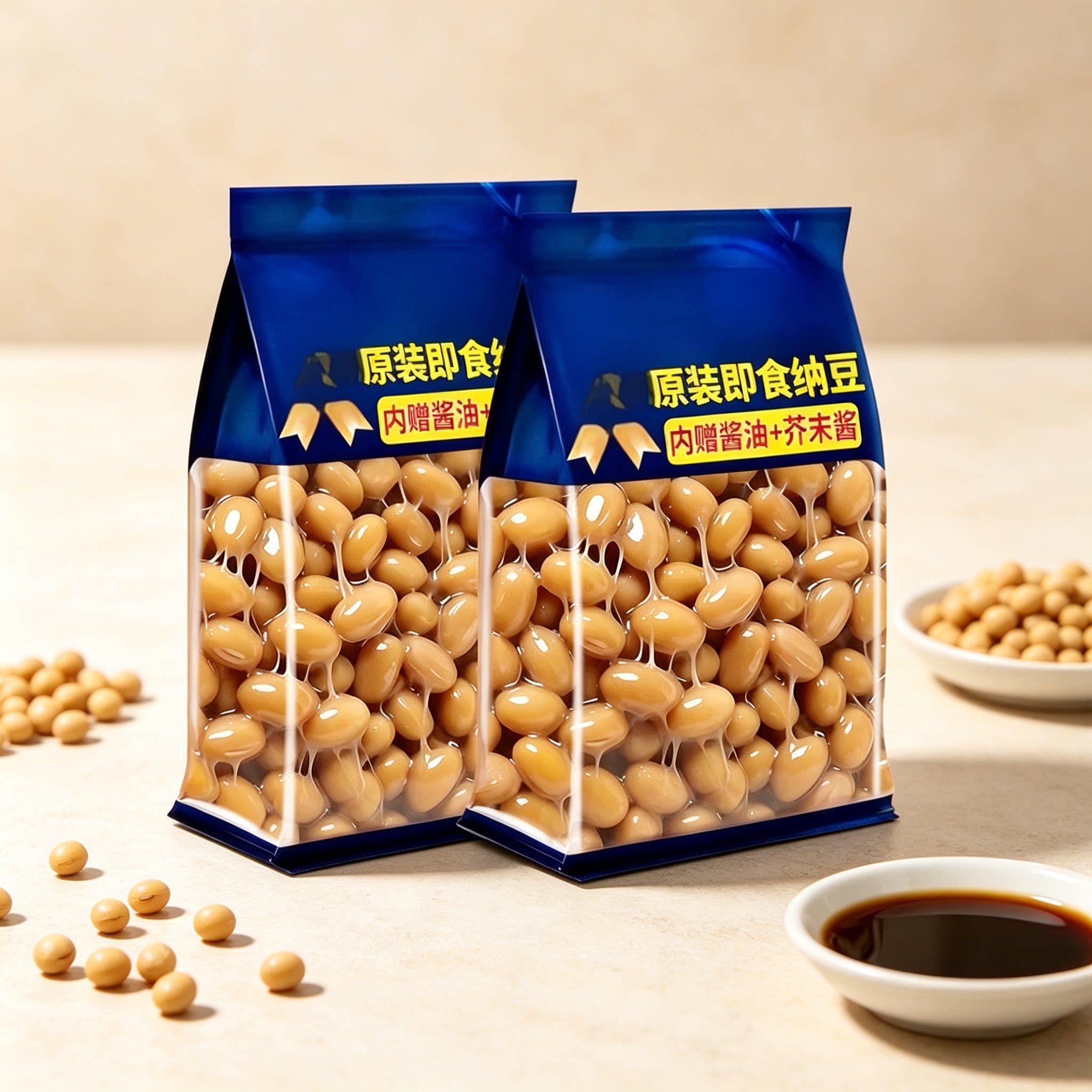 正宗纳豆搅拌即食北海道特产风味拉丝非转基因纳豆调味寿司料理