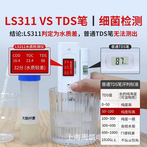 上LS311多数水质质检参测仪家用检测水质的仪器林8770多功能水检
