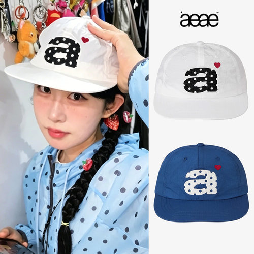 aeae波点刺绣平檐棒球帽女防晒