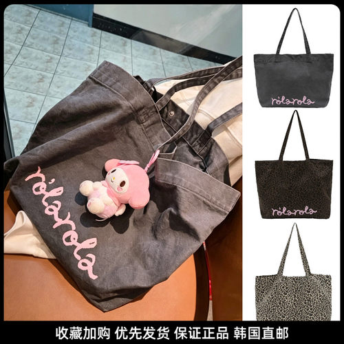 豹纹帆布大容量通勤托特包