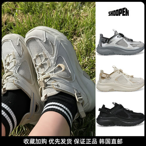 SHOOPEN透气网面厚底运动凉鞋