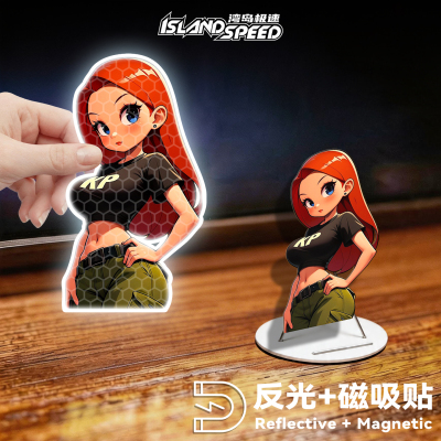 麻辣女孩金姆波斯磁吸反光车贴