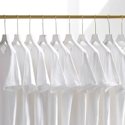 短袖T恤100%纯棉2025新款纯色男女同款吸汗透气夏季体恤衫打底衫