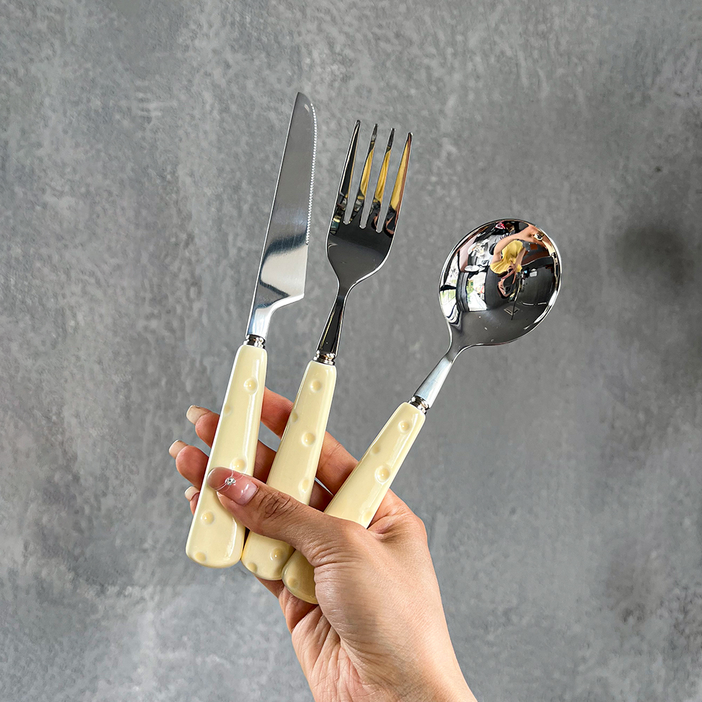 壹米家304不锈钢奶酪西餐具套装