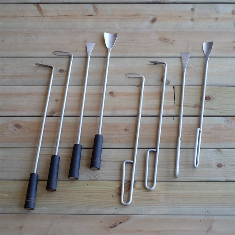 不锈钢手工d锻打老式蜂桶割蜜刀圆桶蜂箱取蜜工具多功能铲刀