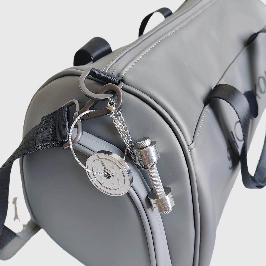 健身挂件25kg不锈钢哑铃片创意迷你揹包挂饰男生礼物