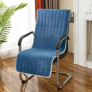 毛绒坐垫办公室久坐椅子垫坐垫靠背一体办公椅座垫保暖屁股垫 冬季