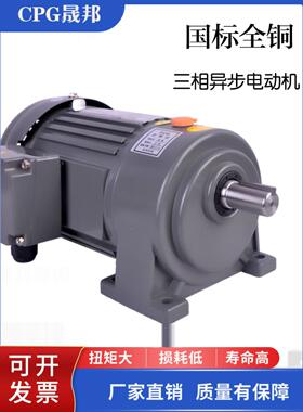 机架盛邦齿轮减速器200W400W750W变频电机卧式立式三相220Vcpg