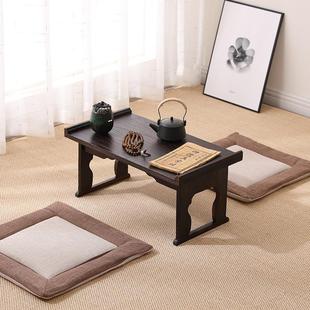 飘窗简约小茶台新品 榻榻米桌实木茶几家用炕桌折叠桌日式 阳台茶桌