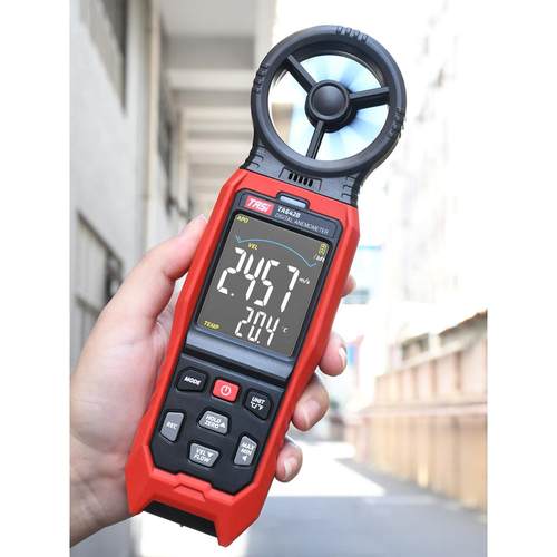 特安斯一体手持数字风速计风速风量空气流速测量仪TA642A/B/C气象