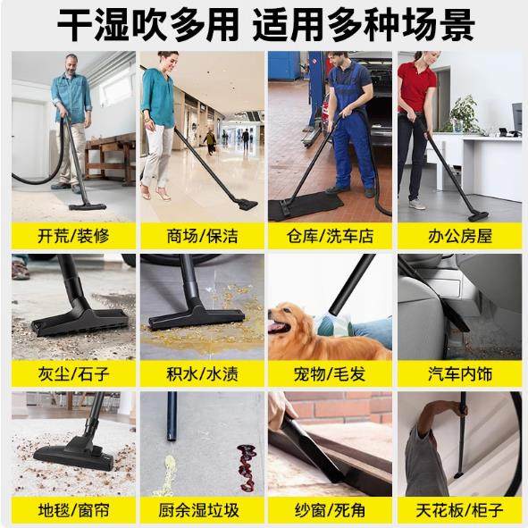 德国卡赫吸尘器家用大吸力美缝开荒保洁大功率工业洗车吸尘机WD1S