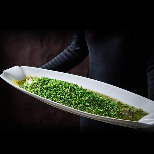 匠厨创意餐具陶瓷长江鱼盘翘壳鱼盘双耳船形盘长条鱼盘大号鱼盘