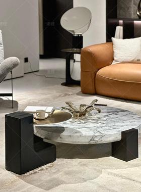 诺理NoL天然香雪梅大理石北欧网红个性几何设计师茶几客厅咖啡桌