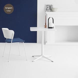 北欧实木餐桌家用小户型阳台休闲方桌简约方形圆桌会议咖啡厅桌子