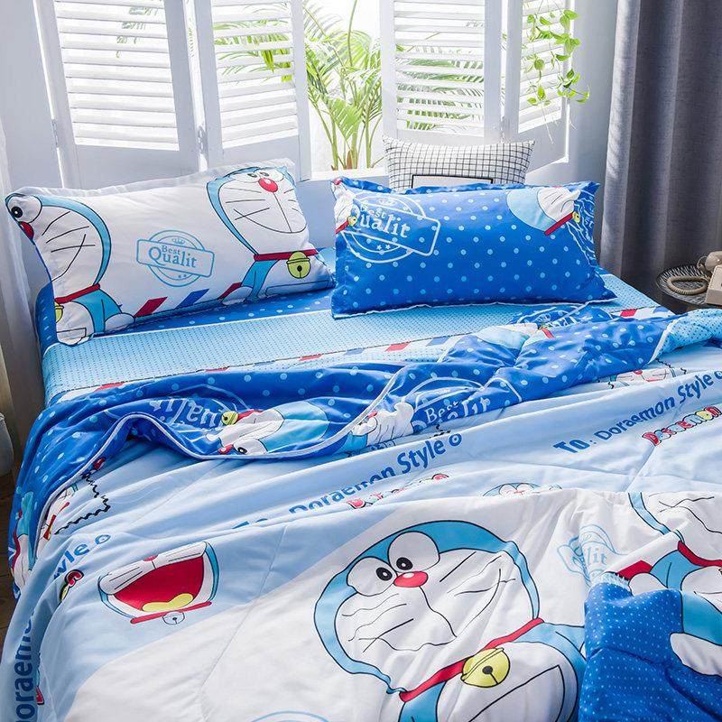 卡通轻薄哆啦a梦夏凉被四件套空调被薄款夏季夏天被子春秋薄被芯,床上用品,化纤被,淘宝优惠券,粉丝福利购,淘宝优惠卷