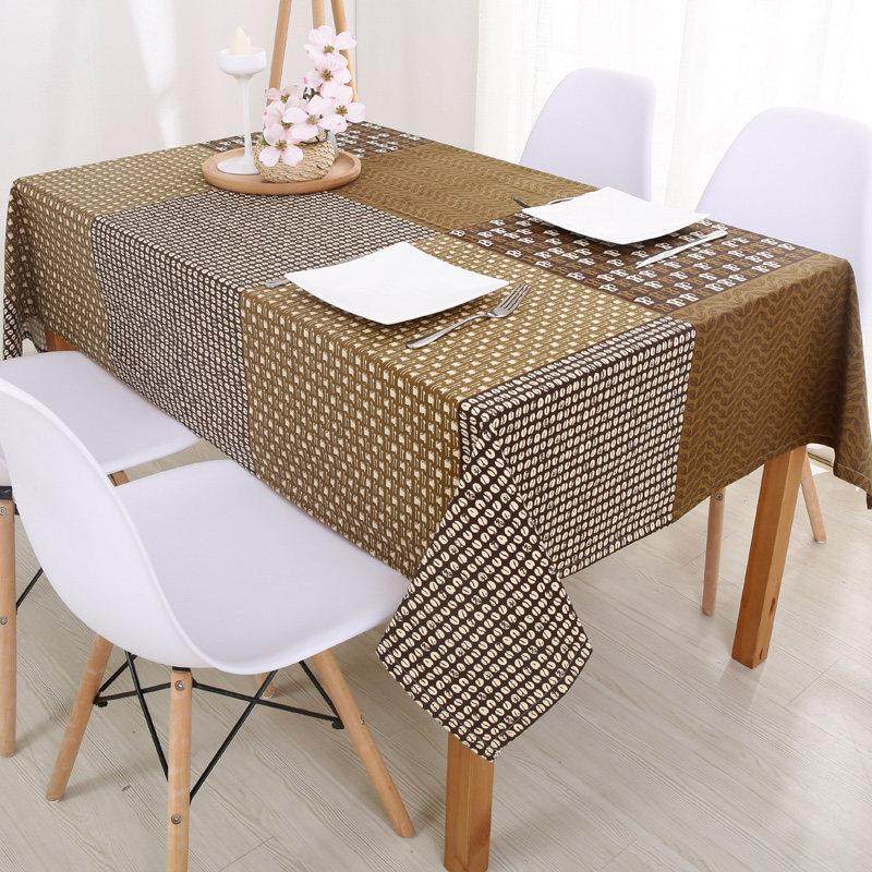 北欧韩式几何风格 咖啡馆西餐酒吧茶几桌布盖布餐桌棉麻布艺桌布