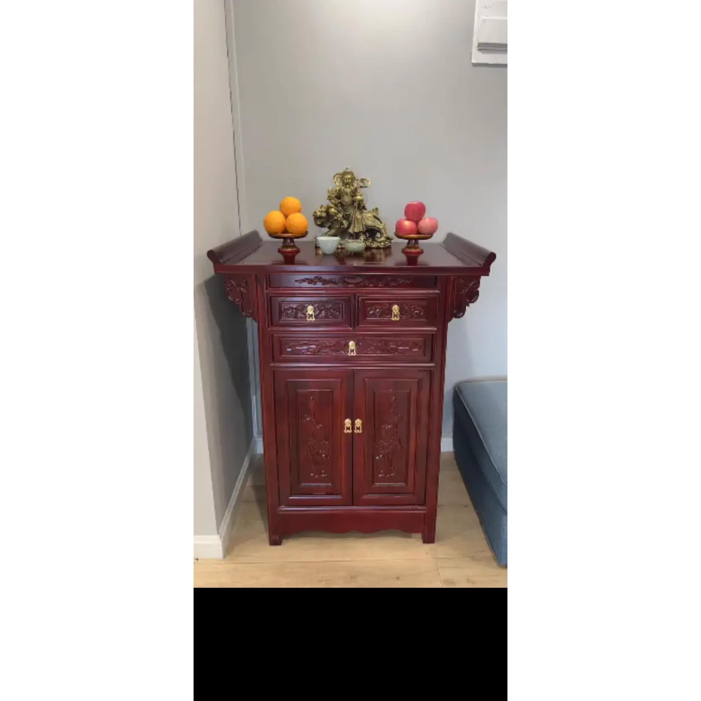 供桌佛台香案家用经济中式实木观音关公神台佛桌财神桌整体免按装