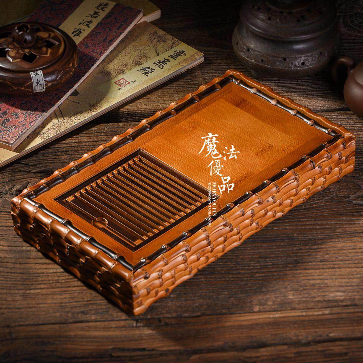 竹鞭茶盘 干泡茶台储水式茶托盘 长方形竹制家用旅行装茶具配件,餐饮具,茶盘,淘宝优惠券,粉丝福利购,淘宝优惠卷