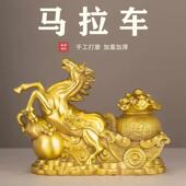 千里马摆件马到成功将军马摆件工艺品家居书架铜装 饰品