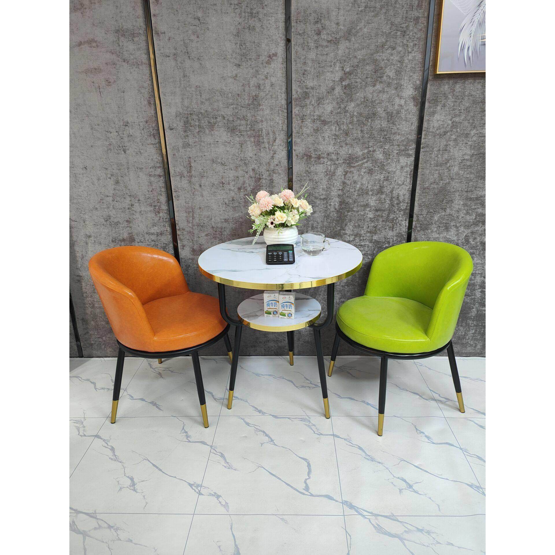 轻奢接待洽谈桌椅组合小户型餐桌休闲奶茶店咖啡厅谈判阳台小圆桌,住宅家具,岩板餐桌,淘宝优惠券,粉丝福利购,淘宝优惠卷