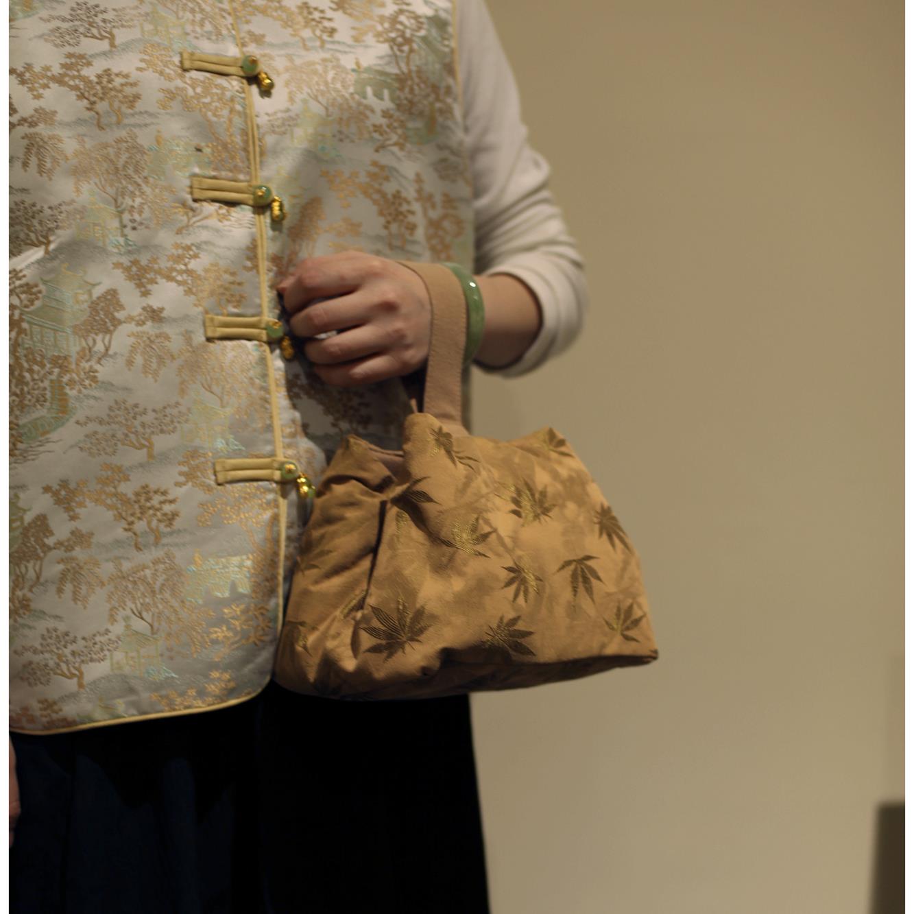 |梅似雪|加厚丝绸收纳旅行包布袋茶具茶叶罐茶壶茶杯一壶两杯布包