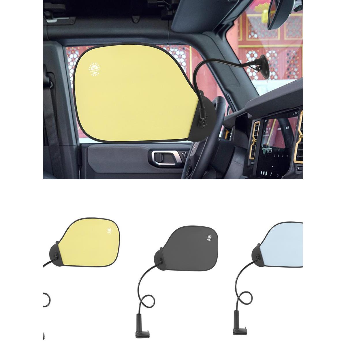汽车遮阳帘隔热防晒伸缩吸盘式自由调节办公室电脑显示器挡光板夹