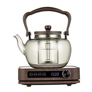 1500瓦电陶炉煮茶炉器烧水大容量耐热全玻璃蒸煮茶壶套装 2024新款