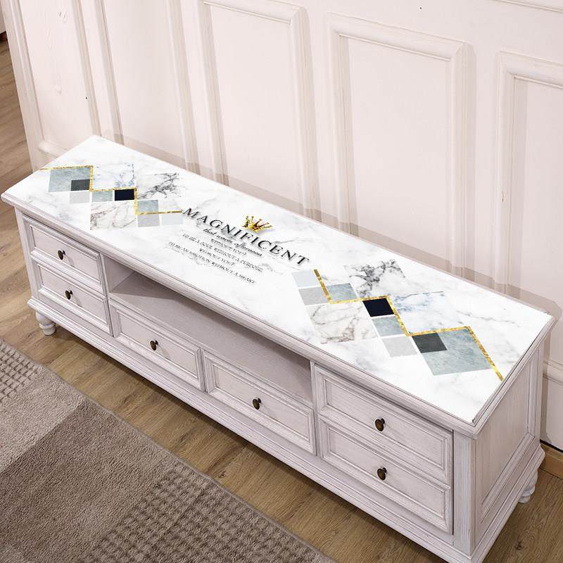 电视柜桌布矩形Pvc软塑料玻璃防水水晶板客厅咖啡桌垫大理石桌垫