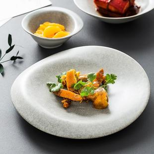 日式 不规则盘子餐盘菜盘酒店餐厅用餐具 陶瓷异形碗碟套装 家用个性