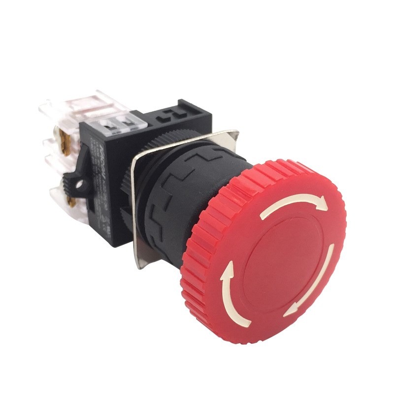 22 25 30MM急停按钮开关凯昆KACON紧急停止 自锁10A电流K22-81