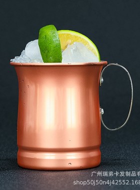 跨境热销 新光铜杯 莫斯科骡子杯鸡尾酒杯 调酒金属杯Moscow Mule