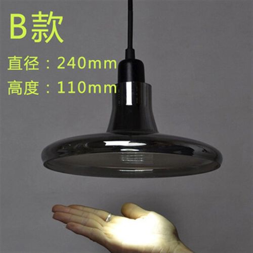 简约现代时尚电镀玻璃吊灯黑色玻璃长形餐厅灯吧台酒吧小单头吊灯