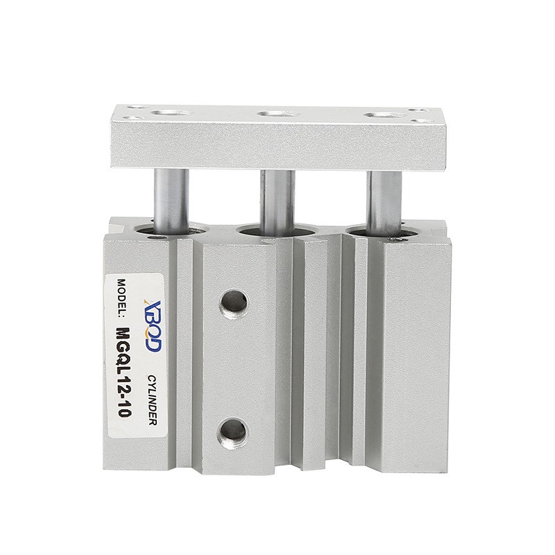 亚德客型气动三轴三杆薄型带双导杆导向气缸MGQL12*10*20*25*30