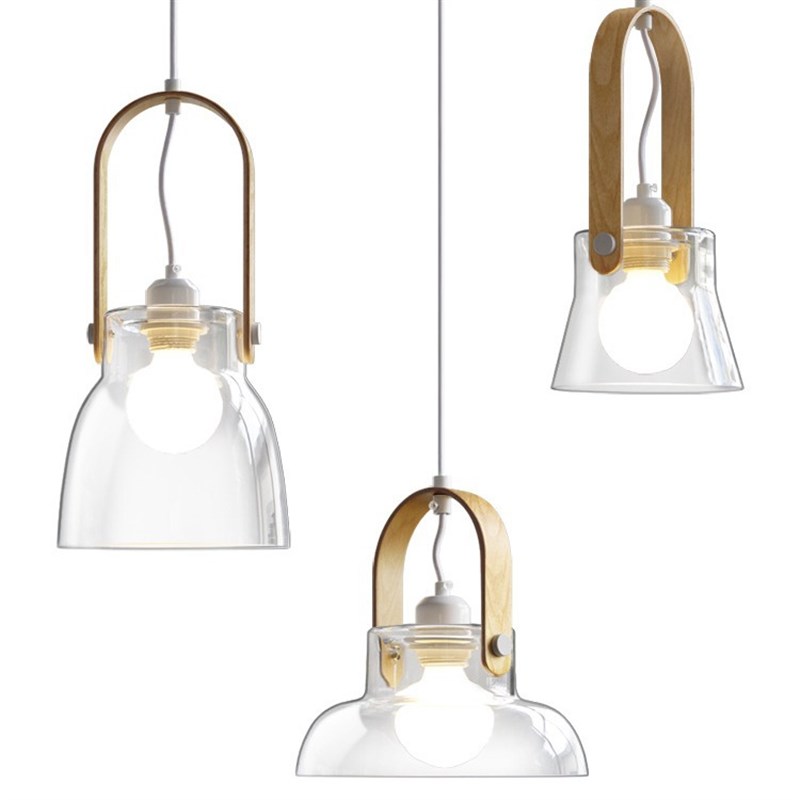 现代简约餐厅吊灯2024新款设计感餐桌吧台卧室灯玻璃小吊灯