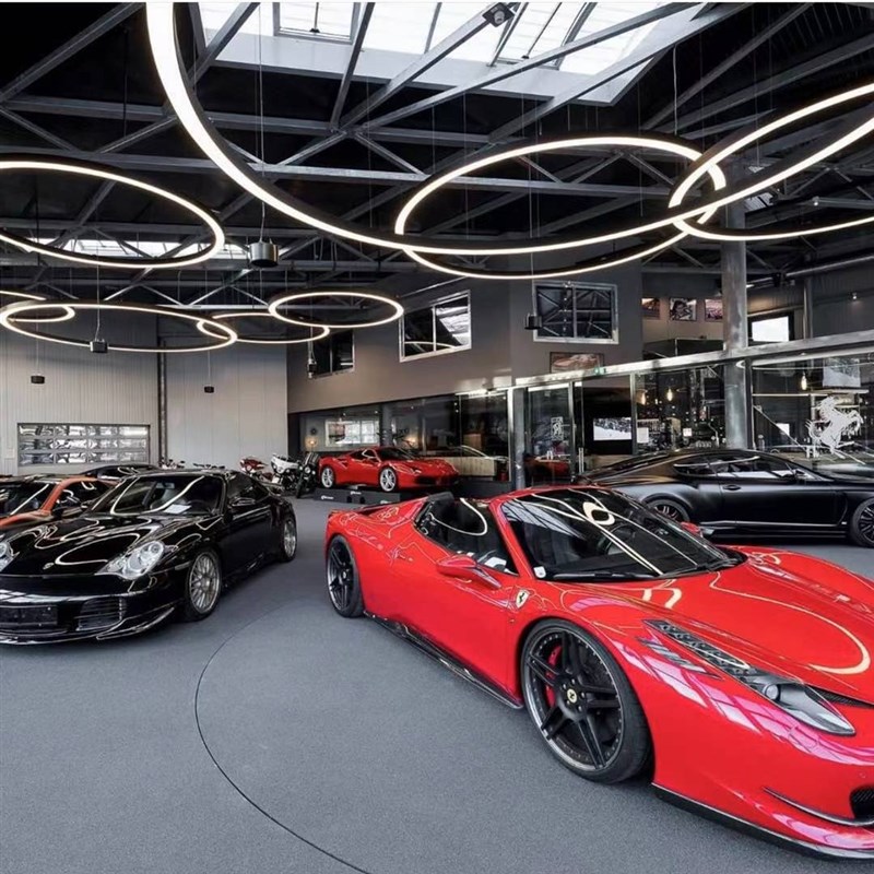 厂家办公照明弧形线条灯嵌入式装吊线装线条灯铝槽工程圆形线性灯