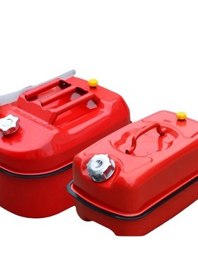 便捷车载红色卧式汽油桶10升铝盖便携式汽车备用油箱油桶现货