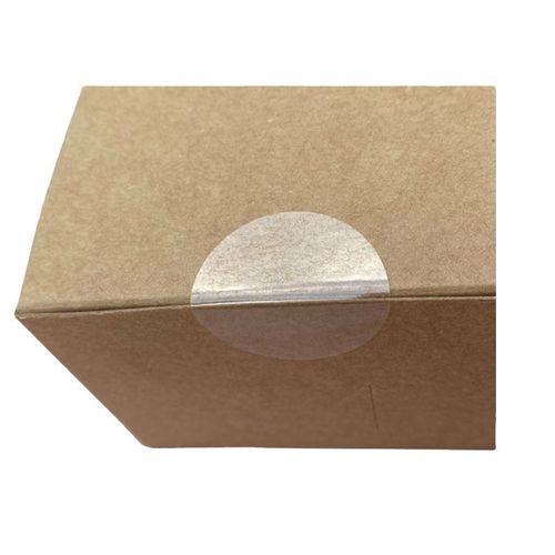 可移除圆形透明封口贴 彩盒盒子易撕贴不留痕 包装盒透明封口贴纸