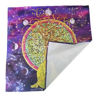 2023年星空树荷兰绒塔罗布方形家居棋盘游戏小桌布祭坛桌布64cm