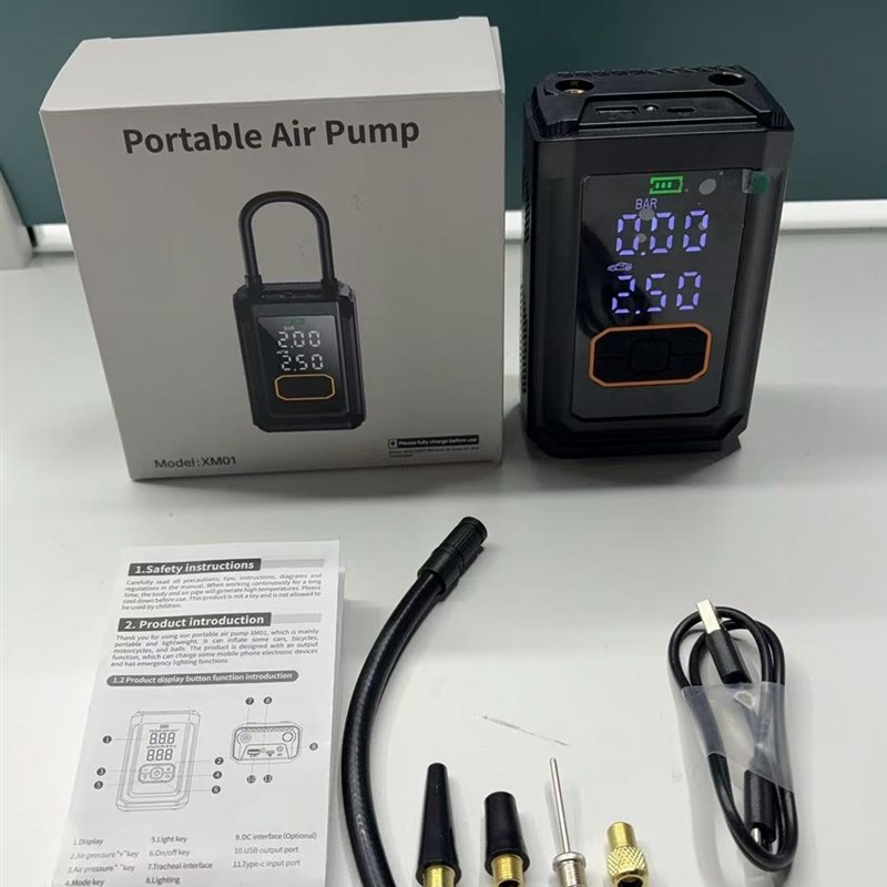 埠威BUWEI车载充气泵无线电动打气泵汽车公路车轮胎充气测胎压