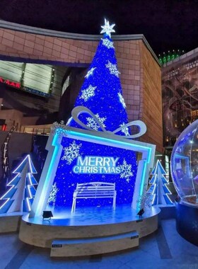 冰蓝色T5一体灯管电竞馆网咖游戏厅酒吧KTV装修线条灯科技蓝灯条