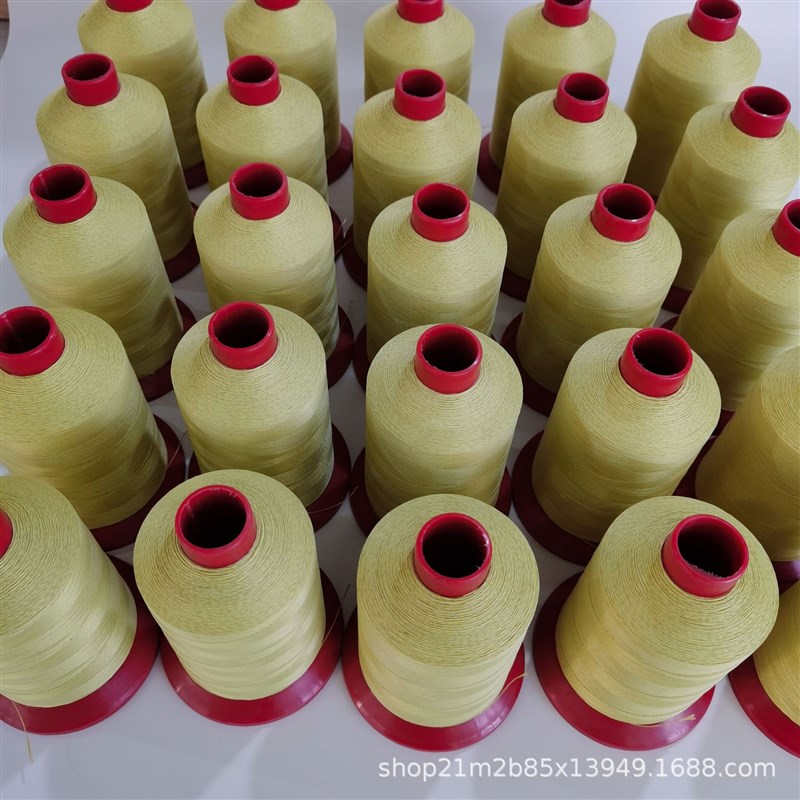 四氟涂层芳纶线  耐高温芳纶包钢丝缝纫线  1000D+6股钢丝宝塔线