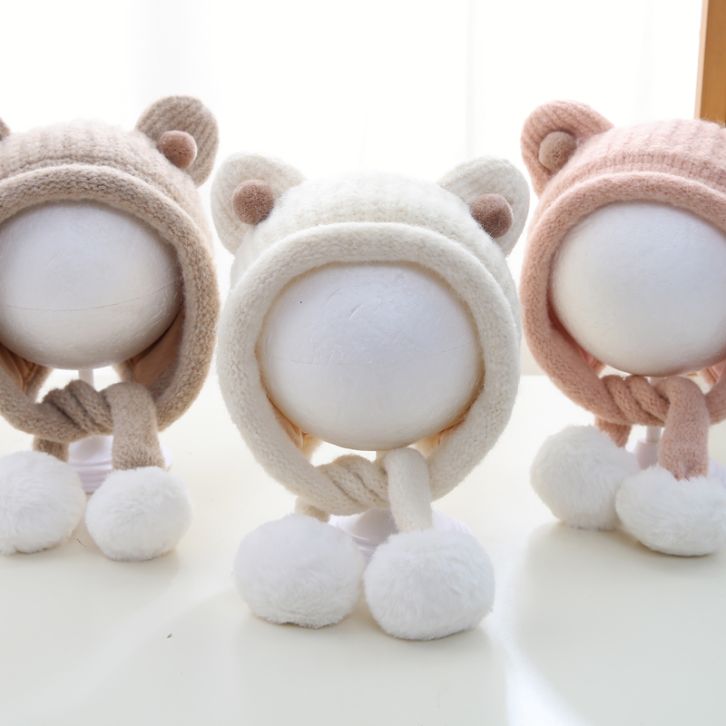 兔七宝婴儿帽子秋冬季保暖护耳帽