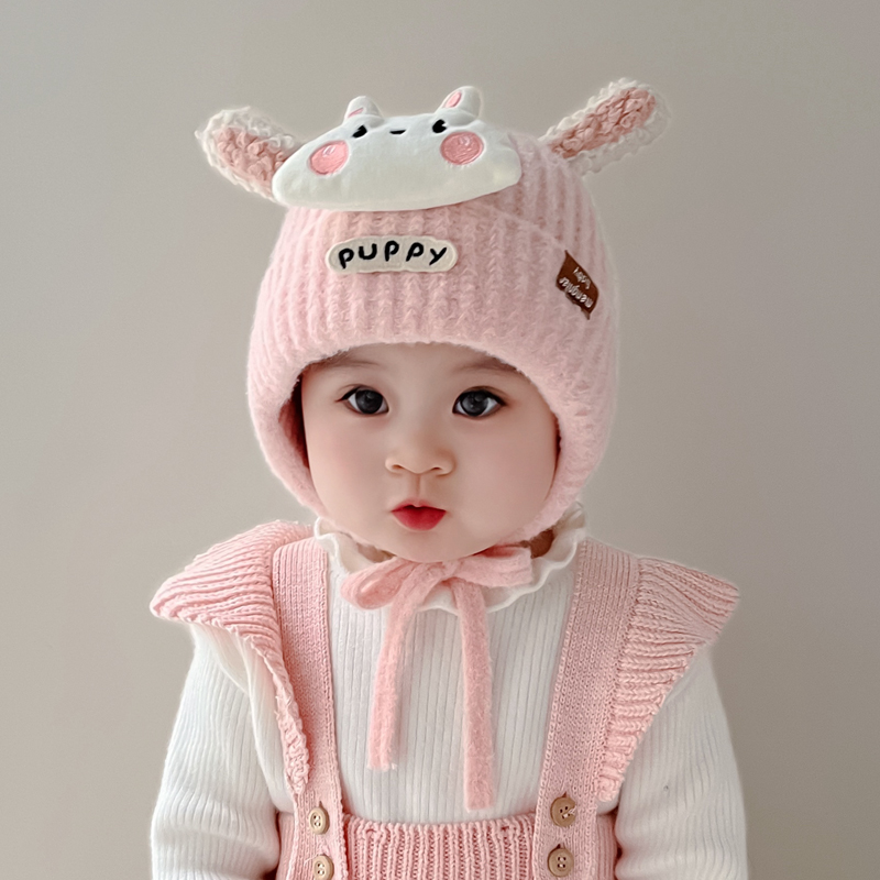 兔七宝儿童帽子秋冬季可爱护耳帽