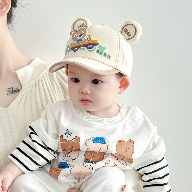 兔七宝婴儿帽子春秋季可爱鸭舌帽