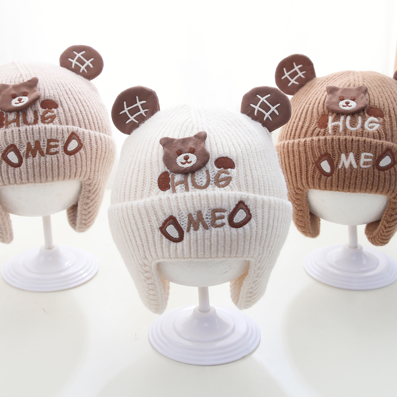 兔七宝婴儿帽子秋冬季可爱护耳帽